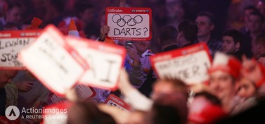 Darts - 2014 Ladbrokes World Darts Championship - Alexandra Palace, London - 28/12/13 General view of signs during the third round Mandatory Credit: Action Images / Steven Paston Livepic EDITORIAL USE ONLY.